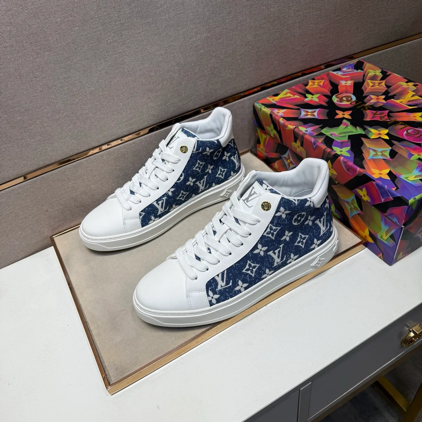 Men's men's shoes 💰pp560 [LV～] Men's casual high-top shoes 2025z cabinet sales simultaneously 🔶Size: 38-44#️⃣ 🔷4 colors🔜The upper is made of multi-material splicing➕Mesh lining, comfortable and breathable, sole: original comfortable and wear-resistant outsole, ⚠️real thing📱photographed🎬real thing is better📢📢📢